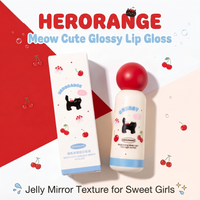Herorange Cute Gloss Lip Gloss Clear Glossy Smooth Moisturizing Long Lasting Non-Stick Cup