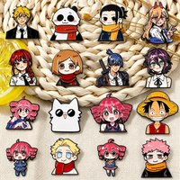 Cute Anime Girls Enamel Pin Cartoon Cat Badge On Backpack Lapel Pins Manga Brooches for Jackets Cosplay Accessories Gift Toys