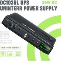 New 36W DC UPS Backup Power Supply 5V 9V 12V 24V Output For Router Modem Phone EU US Plug Uninterrupted