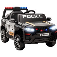 Aiyaplay Elektrisches Polizeiauto für Kinder mit Doppelmotor, Sirene, 4-Rad-Federung und Scheinwerfern