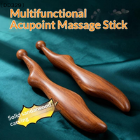 Acupressure Tool Sandalwood Meridian Massage Stick For Body Therapy Muscle Relaxation Foot Massager Scraping Gua Sha Self〔DD329〕