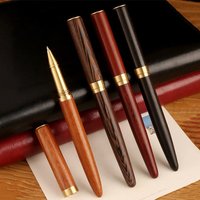 Fashion Sandalwood Wood Gel Pen High Quality Natural Wooden Signature Pens Minimalist Design Pens for Writing school supplies