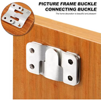 12Pcs Stainless Steel Hanging Buckle Insert Picture Frame Mirror Frame Hanging Picture Buckle Bed Mirror Picture Frame Buckle