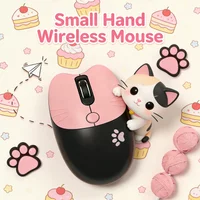 Cute Mini Wireless Mouse Bluetooth 2.4G Dual Mode Silent Button Small Hand Design Girls Student Mice For Laptop Computer Tablet