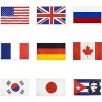 1PC 90x150cm National Flags Around The World Nations Flag Banner Support for Festival Home Decoration