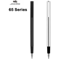 Jinhao 65 Black Silver Color Daily work Notes Office Fountain Pen EF F 0.30mm Nib Student School Writing Pen Stationery Supplies