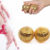 1Pair Yoga Fitness Ball Magnetic Therapy Massager Magnet Hand Acupuncture Ball Acupoint Needle Massage Men Women Pressure Relief