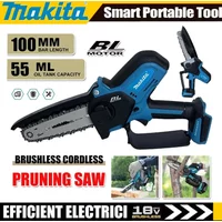 Makita Electric Chain Saw Pruning Saw Brushless Cordless 6-inch Power Tools for 18v Battery Mini Electric Saw Garden Power Tools