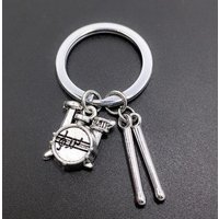 Fashion Drum Pop Music Lovers Rock Backpack Band Kit Drum Keychain Jewelry Accessories Pendant Friend Family Gifts