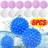 6/1Pcs Magic Laundry Balls Anti-Winding Laundry Balls Drying Cleaning Ball Reusable Household Washing Machine Clothes Softener