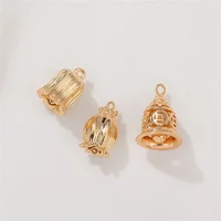 14K Gold-Color Bells Wall Clocks Lily of Valley Orchid Hats Tassels DIY Handmade Hairpins Step Shaking Ear Material Accessories