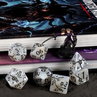7pcs DND Dice Set- Exclusive Design Plum Flower Pattern Polyhedral Dice for D&D RPG Role Playing MTG Table Games,