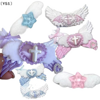 〔YS1〕2/3Pcs Y2K Harajuku Hairpins Gothic Heart Angel Wing Hair Clips Women Jewelry Punk Barrettes DIY Lolita