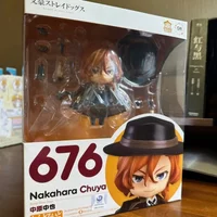 Aixlan Q Version Anime Figure Dazai Osamu Nakahara Chuuya Pvc Action Figure Mori Ogai Figurine Collectible Model Toys Kids Gifts