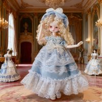 Only Clothes New Hot-selling Retro Lace Tutu Skirt Suitable for Bjd Dolls Elegant Temperament All-match Skirt Exquisite Top Hat