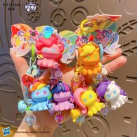 Licensed My Little Pony Keychain Cute Pinkie Pie Rainbow Dash Twilight Sparkle Bag Pendant Applejack Fluttershy Rarity For Gift