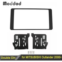 Radio Frame for MITSUBISHI Outlander Lancer Pajero Shogun ASX CITROEN C-Crosser PEUGEOT 4007 Double 2 Din Dash Mount Kit Panel