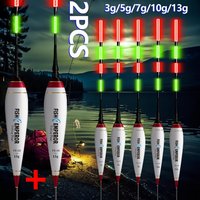 2026 Bite Float 2Pcs Night Fishing Electronic Float 3g/5g/7g/10g/13g High Buoyancy with CR425 Battery Carp glow stick