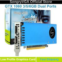 SongryVGA GTX 1060 3/5/6GB Low Profile Graphics Card,GDDR5 PCIe 3.0 x16 192-Bit HDMI DP Outputs Video Card for SFF Industrial PC