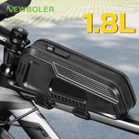 NEWBOLER 1.8L Bike Bag Rainproof Cycling Top Front Tube Frame Bag Large Capacity MTB Road Bicycle Pannier Black Bike Accessories