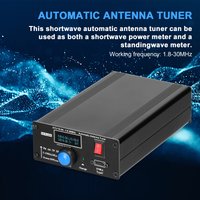 ATU-100-0A 1.8-55MHz Mini Automatic Antenna Tuner Aluminum Alloy Outcase with 1500MAh Battery OLED Display ATU Antenna Tuner