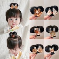 Cute Wigs Hair Clips for Baby Girl Cartoon Bow Crown Princess Kids Headwear Sweet Girl Barrettes Photography Props