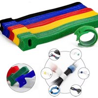 50pcs Releasable Cable Tie Colored Plastics Reusable Cable Ties Nylon Loop Wrap Zip Bundle Ties T-type Cable Tie Cable Protector