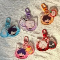Anime Love and Deepspace Keychain Xavier Zayne Rafayel Sylus Colorful Acrylic Pendant key ring Backpack Decorative Pendant