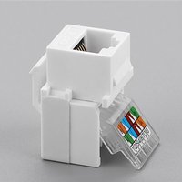 Wall Adapter Cat5e Cat6 RJ45 Ethernet Module Tool-Less White Module Coupler Network Panel