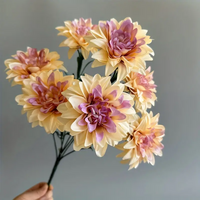 7Head Artificial Dahlia Bouquet Artificial Flowers Perfect for Weddings Christmas Hand-held Simulated Flowers Desktop Placement