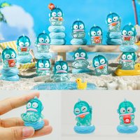Sanrio Characters Hangyodon Holiday Beach Stacking Mini Blind Box Toy Figures Collectibles Desk Decor Kids Christmas Gifts