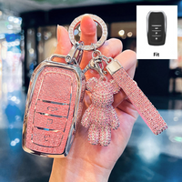 Diamond Pink for Toyota CHR Hilux Fortuner Land Cruiser 200 Camry Corolla Crown RAV4 Highland Remote Car Key Case Cover Fob Bag