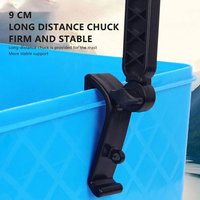 Clip on Bucket Rod Holder Quick Release Adjustable Ice Fishing Holder Foldable Universal Ice Fishing Pole Holder