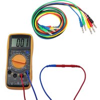 P1043 4mm Banana Plug Test Multipurpose Test Lead Kit Home Line Injection Molded Male To Male Multimeter Wire Cable Tools