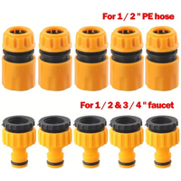 Garden Quick Hose Connector 1/2&3/4 End Double Male Hose Coupling Joint Adapter Extender Set For Garden Watering Accessories