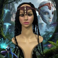 Premium Avatar 2 Cosplay Set Wig + Accessories + Latex Mask Headgear Professional Kit for Stage Performance & Fan Gatherings