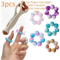 3 Set Spiky Finger Rings Massager Gradient Color For Adult Relax Tool Home Outdoor School Office Travel Surprise Gift