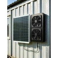 NEW Solar Monocrystalline 20W 30W Dual Exhaust Fan Kit IP65 Waterproof for Outdoor RV Greenhouse Chicken Coop Pet House