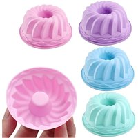 12Pcs Silicone Donut Pan for Baking Nonstick Doughnut Muffin Pumpkin Cup Cupcake Molds Pan Mini Fluted Tube Silicone Baking Mold