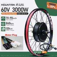 AliExpress KUNTENG E-BIKE MTX Ebike Conversion Kit 60V 3000W 26in 27.5in 29in Rear Brushless Hub Motor Wheel with UKC1 For Electric Bike Conversion Kit