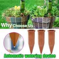 Automatic Drip Irrigation Stakes Self Watering Terracotta Plant Spikes for Potted Garden Low Maintenance Vacation Plant Care