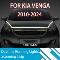 FOR Kia VENGA 2010-2024 New upgrade LED Daytime Running Light Scan Starting Car Hood DRL Guide Decorative Ambient Lamp 12V