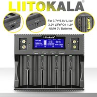LiitoKala for 18650/21700/26650/32700/AA/AAA/Ni-MH/Li-ion/LiFePO4, 4-Slot Fast Charge, LCD Display Lii-D4XL Smart Charger