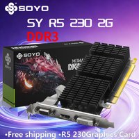 SOYO AMD Radeon R5 230 2GB DDR3 Graphics Card PCIe2.0x16 64bit 625MHz Core Office PC Game ATI VGA HDMI DVI Computer componen