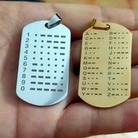 1Pc Morse Code Morse Telegraph Trainer Keychain Dog Tag Pendant CW Training Coin