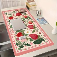 Delicious Strawberry Design Mouse Pad Large Rubber Anti-slip PC Desk Accessories Mousepad for Offices & Gamer Keyboard Decor Mat