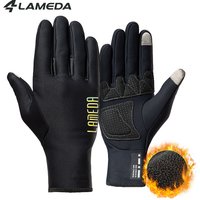LAMEDA Winter Cycling Glove Touchscreen Riding Thermal Warm Road Full Finger Windproof and Waterproof Gloves Cycling Accessories
