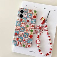 Cute plaid kitten Phone Case for Samsung Galaxy S26 S25 S24 S23 S22 S21 FE Ultra Plus 4G 5G Feather Texture Back Cover
