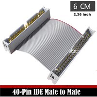 40Pin IDE Cable Converter Flat Cable 6CM 40P Ribbon Wire Connect IDE Cable for Hard Drive HDD CD DVD Compact Flash Extend Line