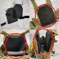 1 Pair Tactical Vest Backpack Built-In Cushioning Pad Mesh Breathable Cooling Pad Non-Inflatable Cushion BK/GY/DE